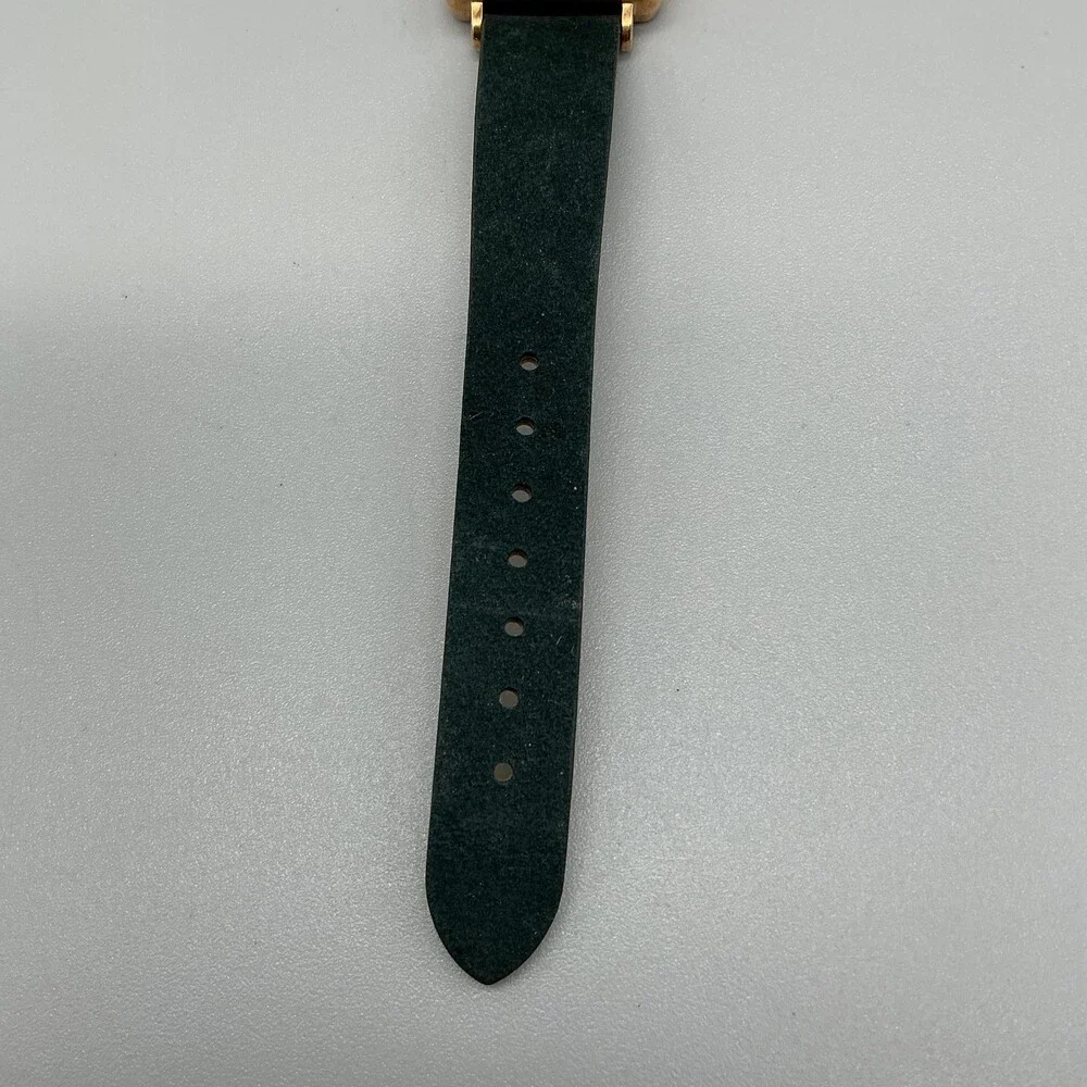 Rosefield Womens Watch 26mm White Dial Rose Gold Green Leather Date Quartz